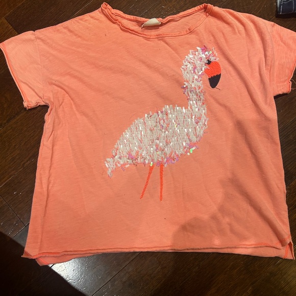 pink zara flamingo shirt - Picture 1 of 2